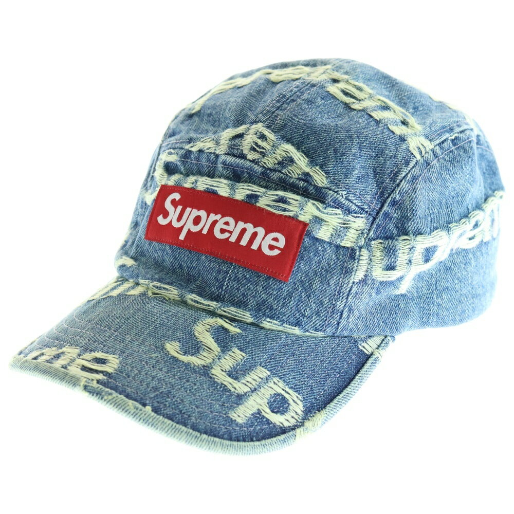 SUPREME(ץ꡼) 21SS Frayed Logos Denim Camp Cap ե쥤ɥǥ˥७å ˹ ǥšۡB...