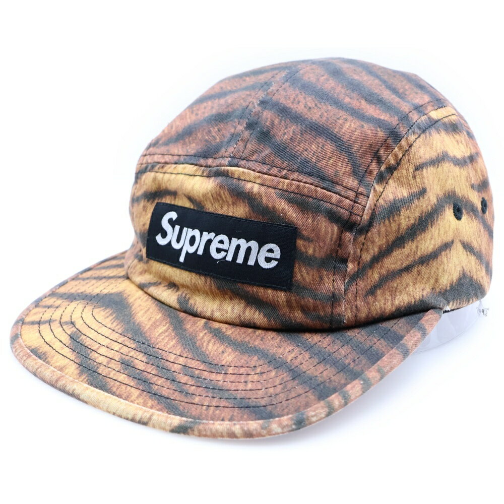 SUPREME(シュプリーム) 25AW Washed Chino Twill Camp Cap Tiger ボックスロゴ ウォッシュドチノツイル キャンプキャ...