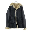 CHROME HEARTS(クロムハーツ) クロスボールボタン レザー ムートンロング コート ブラウン【中古】【程度B】【カラーブラウン】【取扱店舗OneSt...