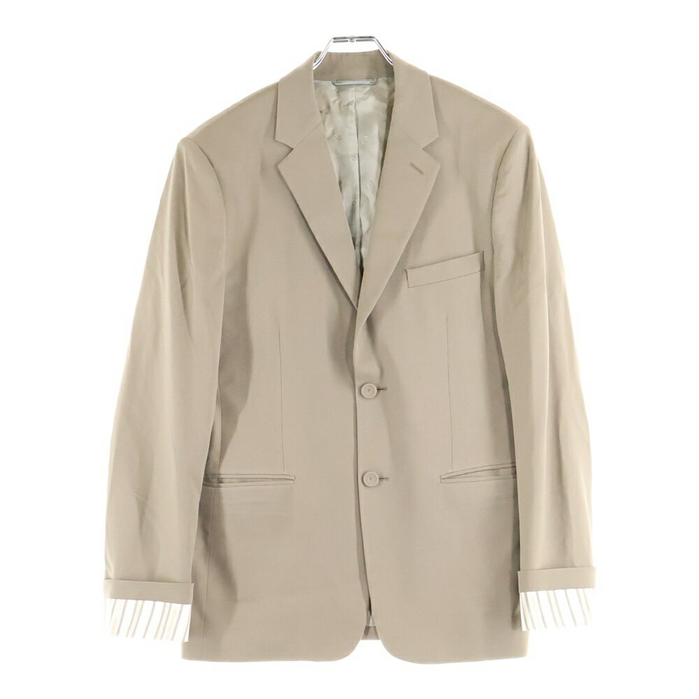 DIOR(ディオール) サイズ:46 ノッチドラペル 2B テーラードジャケット スラックスパンツ セットアップスーツ ベージュ 113C293A4739/033C114C4739【中古】【程度B】【カラーベージュ】【取扱店舗新宿】