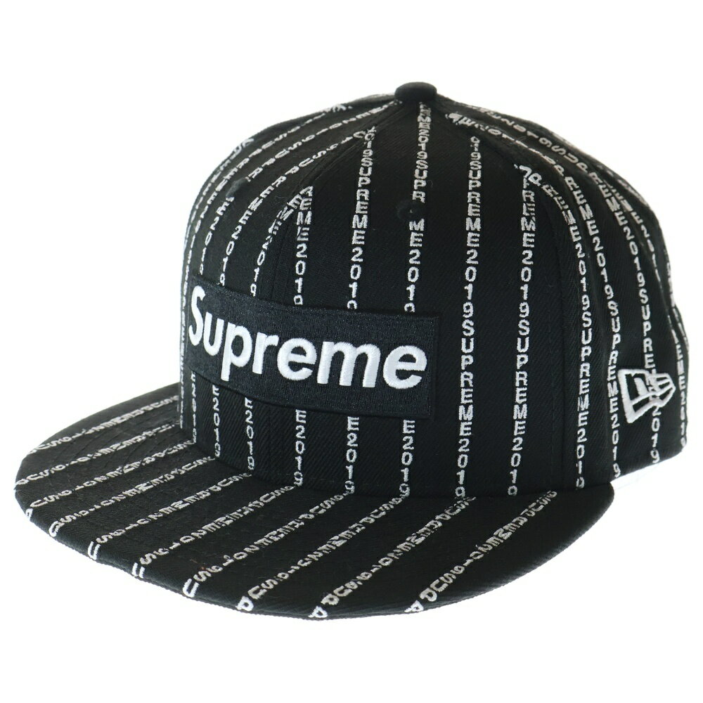SUPREME(シュプリーム) サイズ:7 3/8(58.7cm) 19SS×New Era Text Stripe ニューエラ テキストストライプ ボックスロ...