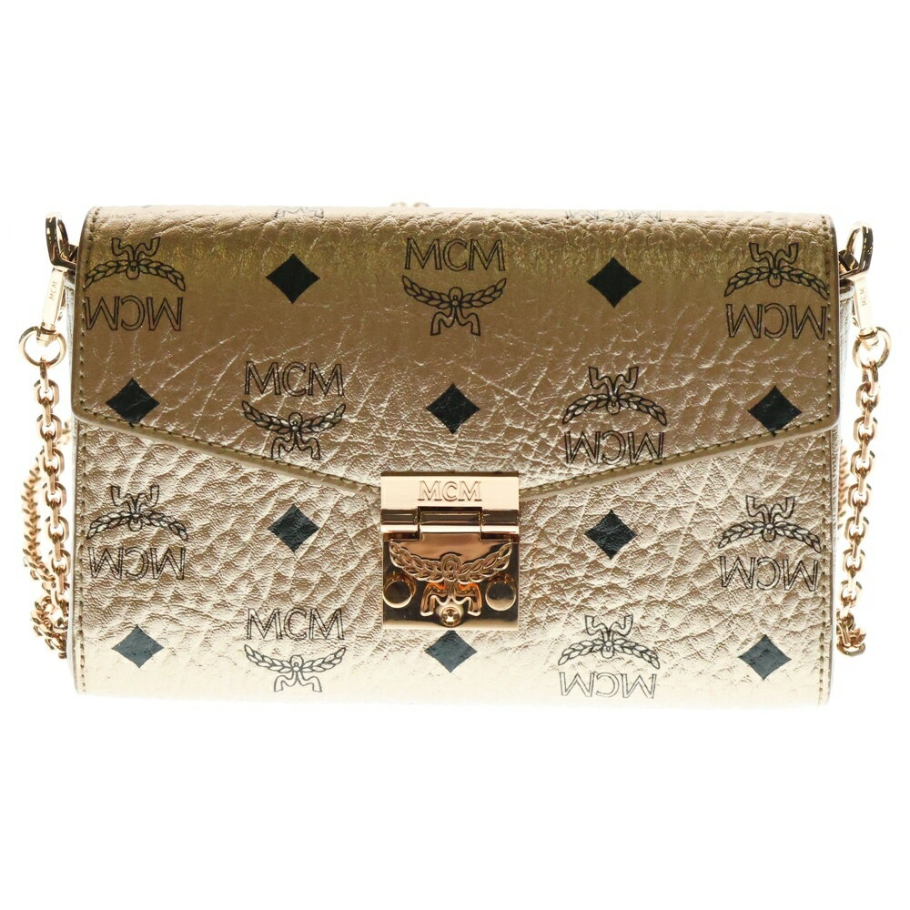 MCM(エム シー エム) Millie Flap Crossbody ミリーフラップ クロスボディ チェーン ショルダーバッグ ゴールド MYZ9SME04TC001【中古】【程度A】【カラーゴールド】【取扱店舗新宿】(4)