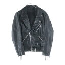 CHROME HEARTS(クロムハーツ) サイズ:S JJ DEAN ダガージップライダース ラージクロス レザージャケット ブラック【中古】【程度B】【カラ...