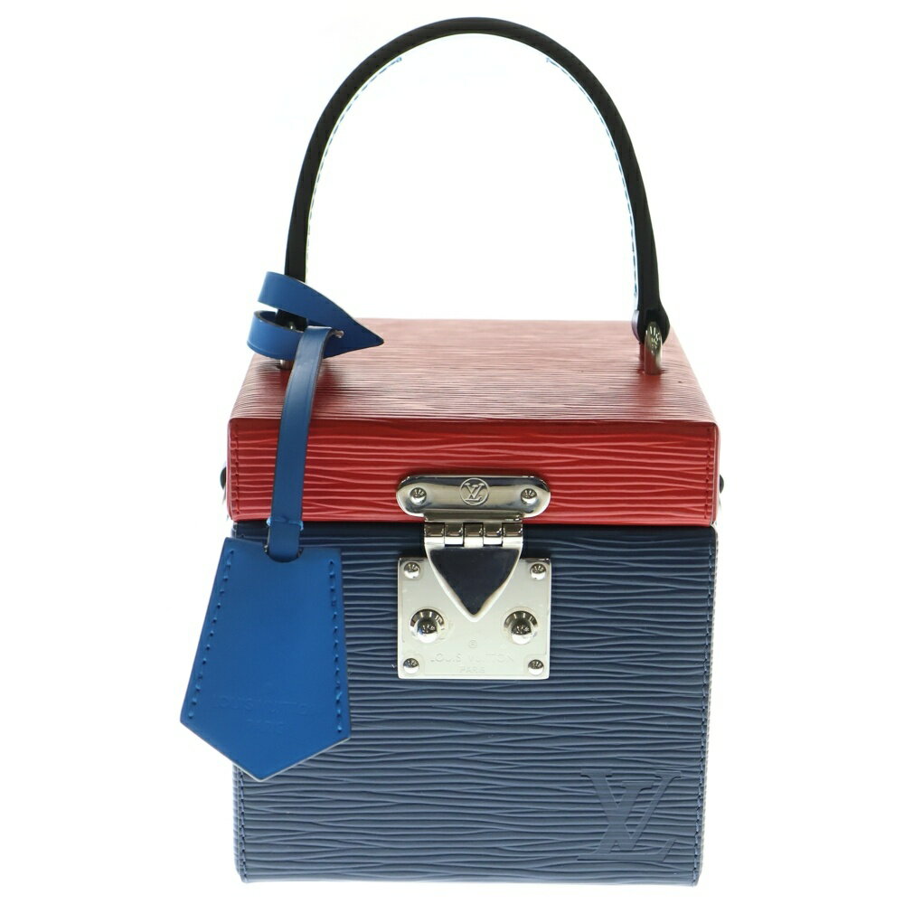 LOUIS VUITTON(ルイヴィトン) サイズ:- エピ ブリーカーボックス 2WAYバッグ ハンドバッグ ショルダーバッグ ブルー×レッド シルバー金具 レザー M52466【中古】【程度A】【カラーブルー】【取扱店舗BRING：RED新宿東口店】