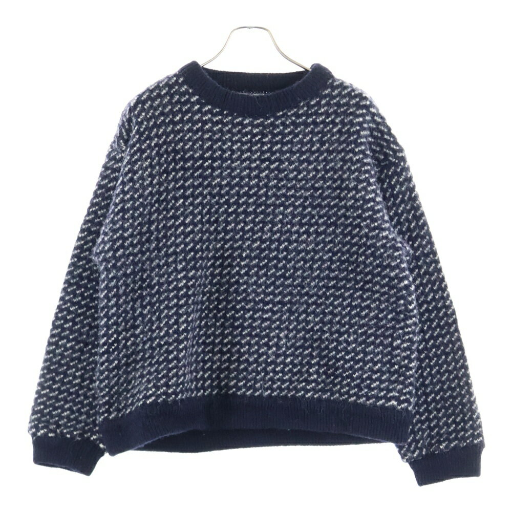 L.L.Bean(エルエルビーン) サイズ:L 80S Bird's-Eye バーズアイ アクリル混 ウールニット セーター ネイビー【中古】【程度B】【カラーネイビー】【取扱店舗BRING仙台店】