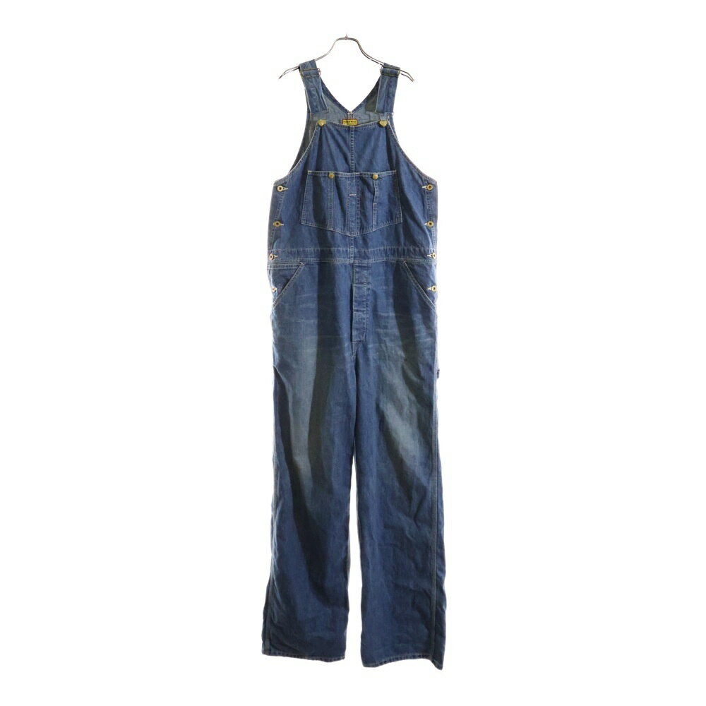 HUMAN MADE(ヒューマンメイド) サイズ:XL DENIM OVERALLS デニムオーバーオール つなぎ インディゴ【中古】【程度B】【カラーブルー】...