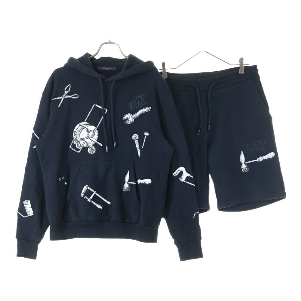 LOUIS VUITTON(ルイヴィトン) サイズ:M 23SS マルチツールエンブロイダード プルオーバーパーカー LVマルチツール エンブロイダリーショート...