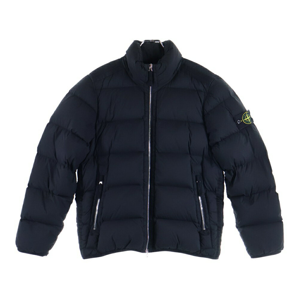 STONE ISLAND(ストーンアイランド) サイズ:S ロゴワッペン ナイロンストレッチスタンドカラーダウンジャケット ブラック 791544028【中古】【程度B】【カラーブラック】【取扱店舗BRING京都河原町店】