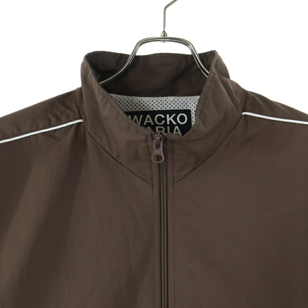 WACKO MARIA(ワコマリア) サイズ:L フロントロゴ刺繍 ナイロンジャケット ブラウン【中古】【程度B】【カラーブラウン】【取扱店舗BRING福岡天神店】