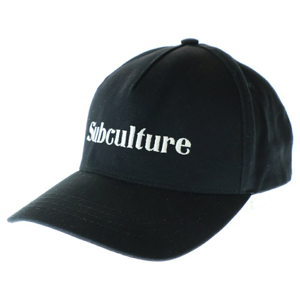SUBCULTURE(サブカルチャー) サイズ:OS 6Panel Logo Cap フロントロゴ キャップ 帽子 ブラック【中古】【程度B】【カラーブラック】...