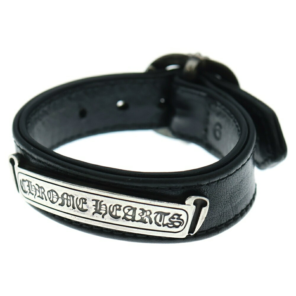 CHROME HEARTS(クロムハーツ) GUNSLINGER LEATHER CUFF BRACELET W/SCROLL CHスクロールラベル レザー..