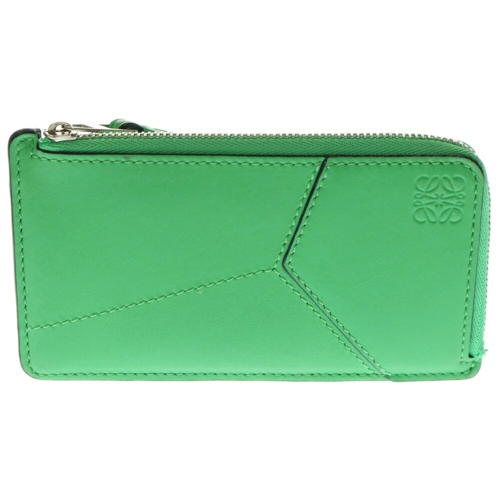 LOEWE(ロエベ) パズル ラウンドジップ コインケース フラグメントケース グリーン【中古】【程度B】【..
