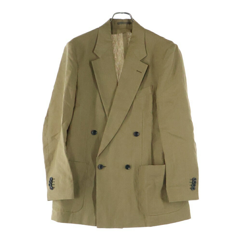 TOMORROWLAND PILGRIM(トゥモローランド ピルグリム) サイズ:46/44 リネントロピカル ダブルブレステッド4Bスーツ セットアップ ベージュ 61-07-32-07003【中古】【程度A】【カラーベージュ】【オンライン限定商品】