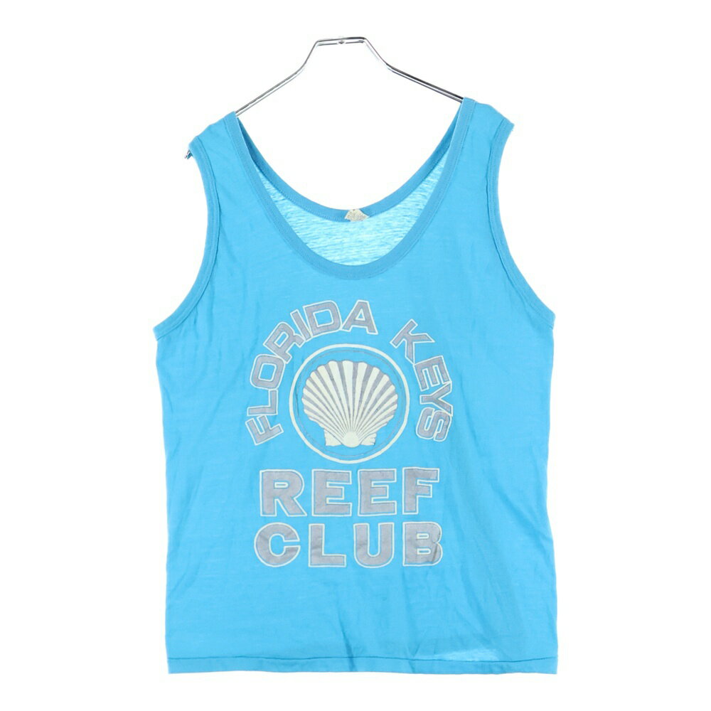 VINTAGE(ヴィンテージ) サイズ:L 90s SCREEN STARS フロントプリントクルーネックタンクトップ ブルー..