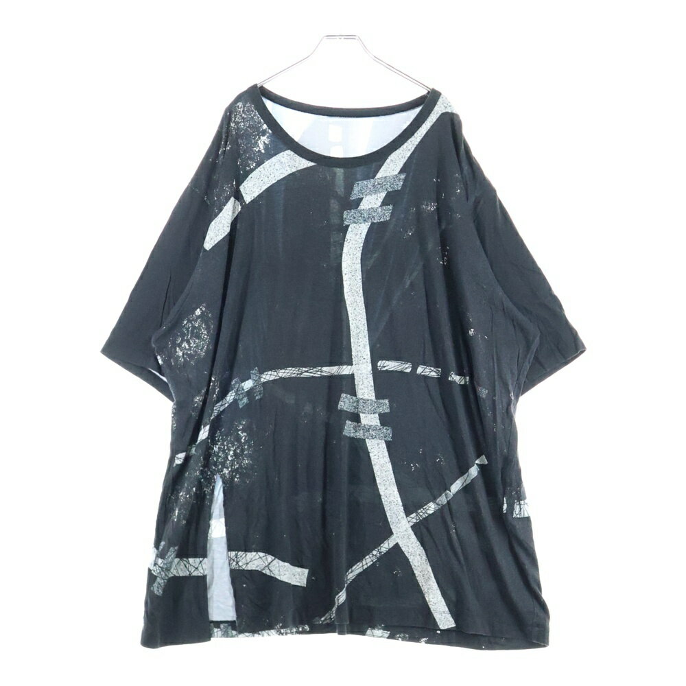 Ground Y(グラウンドワイ) サイズ:3 ×呪術廻戦 総柄プリント オーバーサイズ半袖Tシャツ ブラック GN-T..