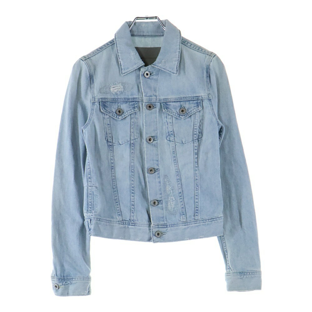 ADRIANO GOLDSCHMIED(アドリアーノゴールドシュミット) サイズ:XS ダメージ デニムジャケット インディ..