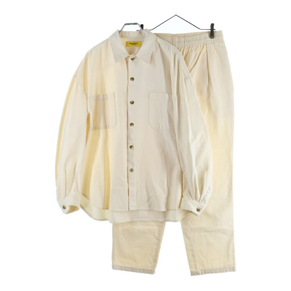 JOINT WORKS(ジョイントワークス) サイズ:L セットアップ 長袖シャツ ストレートパンツ アイボリー【中古】【程度B】【カラーホワイト】【オンライン限定商品】
