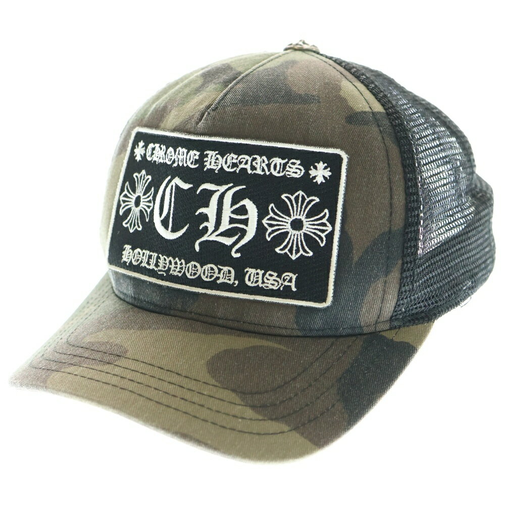 CHROME HEARTS(クロムハーツ) サイズ:OS TRUCKER CAP CHパッチ メッシュトラッカーキャップ 帽子 カーキ【中古】【程度B】【カラー...