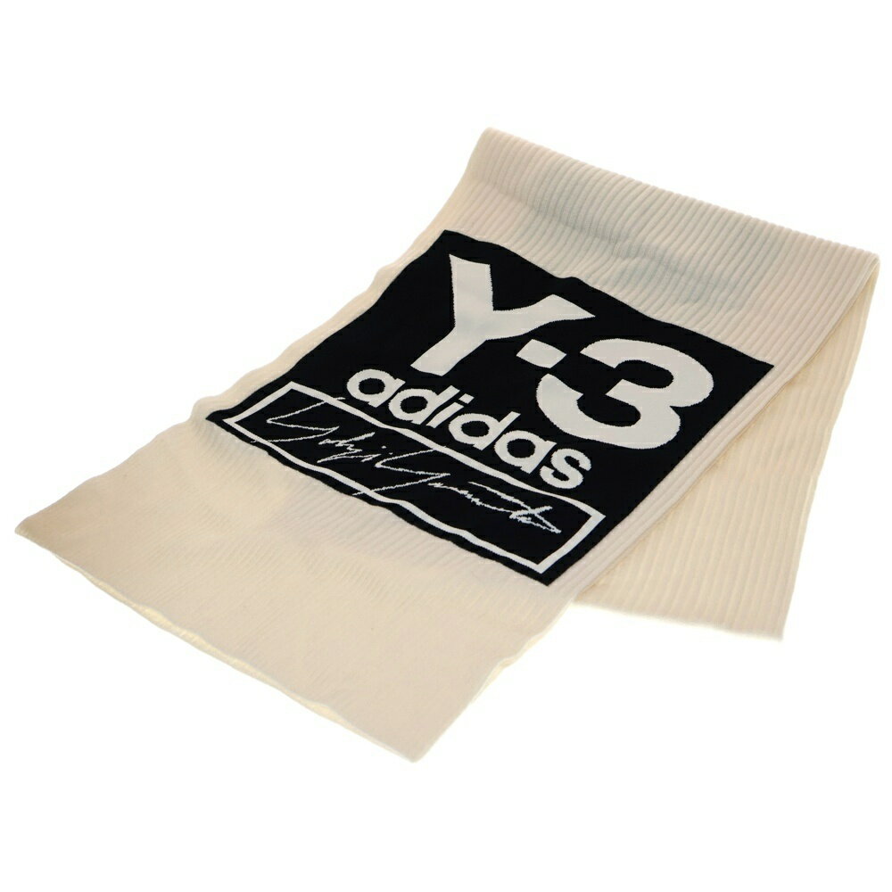 Y-3(ワイスリー) LOGO SCARF ロゴ ウール スカーフ マフラー アイボリー FH9285【新古品/中古】【程度S..