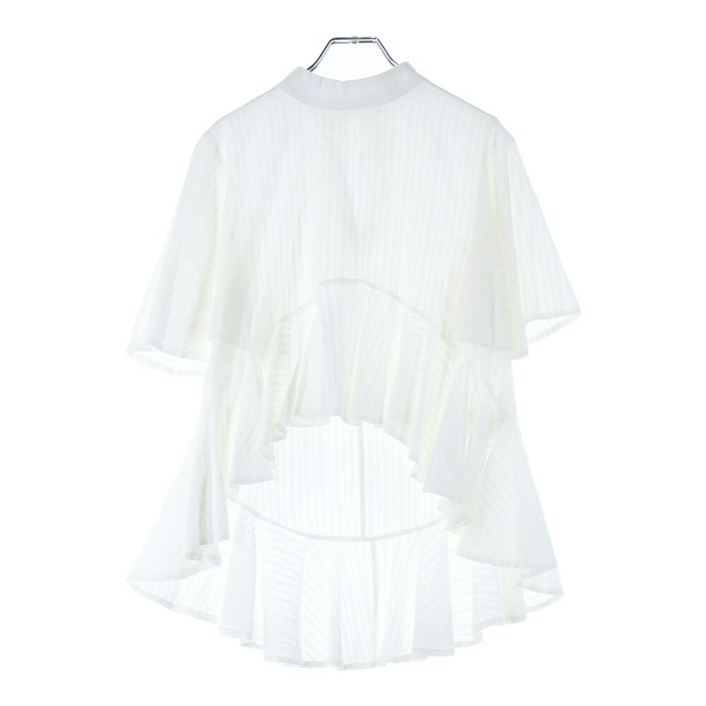 GHOSPELL(ゴスペル) サイズ:S コットンフリル半袖シャツ ホワイト レディース【中古】【程度B】【カラ..