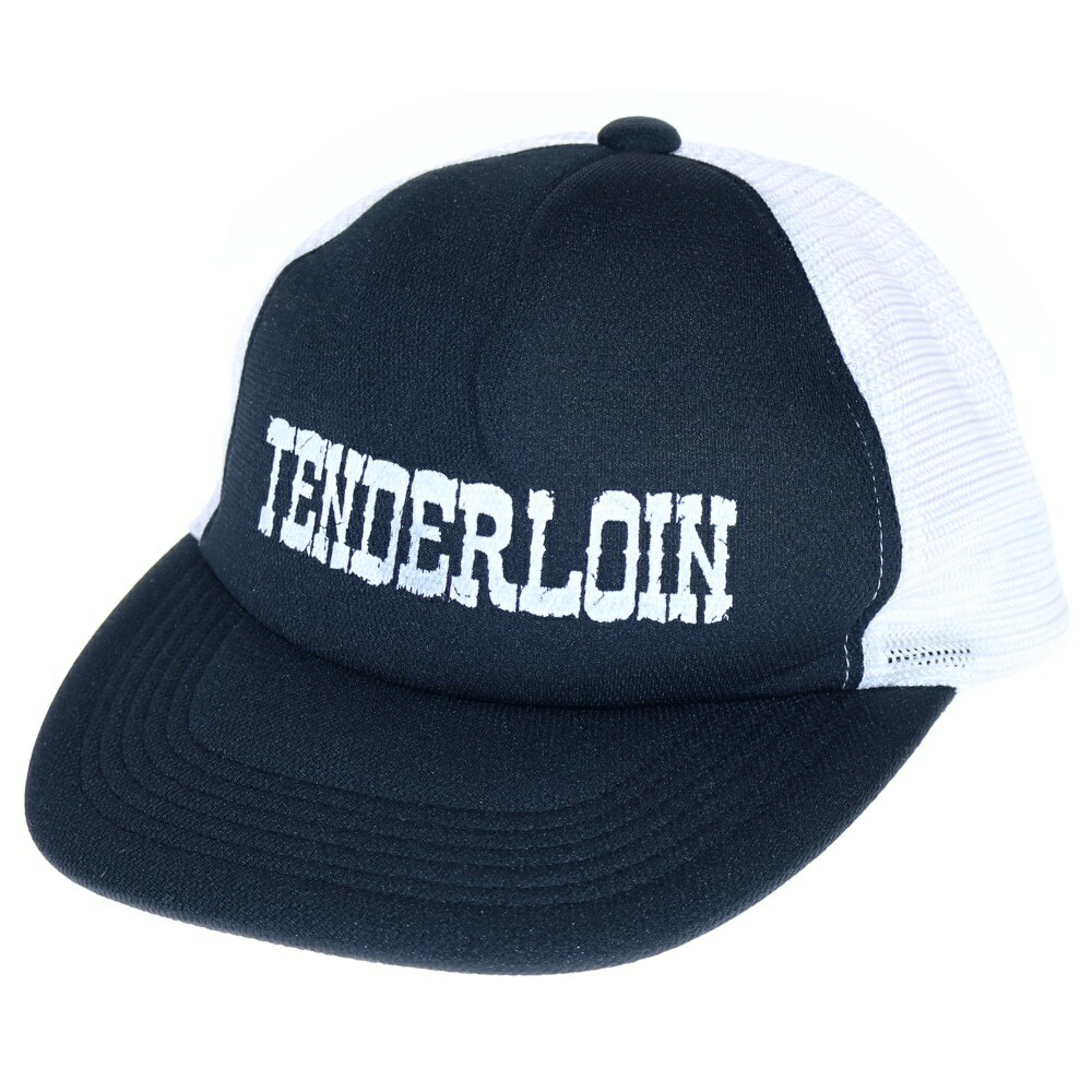 TENDERLOIN(テンダーロイン) Mesh Cap メッシュキャップ ロゴ ベースボールキャップ ブラック/ホワイト 日本製【中古】【程度A】【カラーブラ...