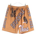 SUPREME(シュプリーム) サイズ:M 25SS Varsity Mesh Short ヴァーシティ メッシュショーツ ハーフパンツ オレンジ【中古】【程度A】【カラーオレンジ】【取扱店舗渋谷】