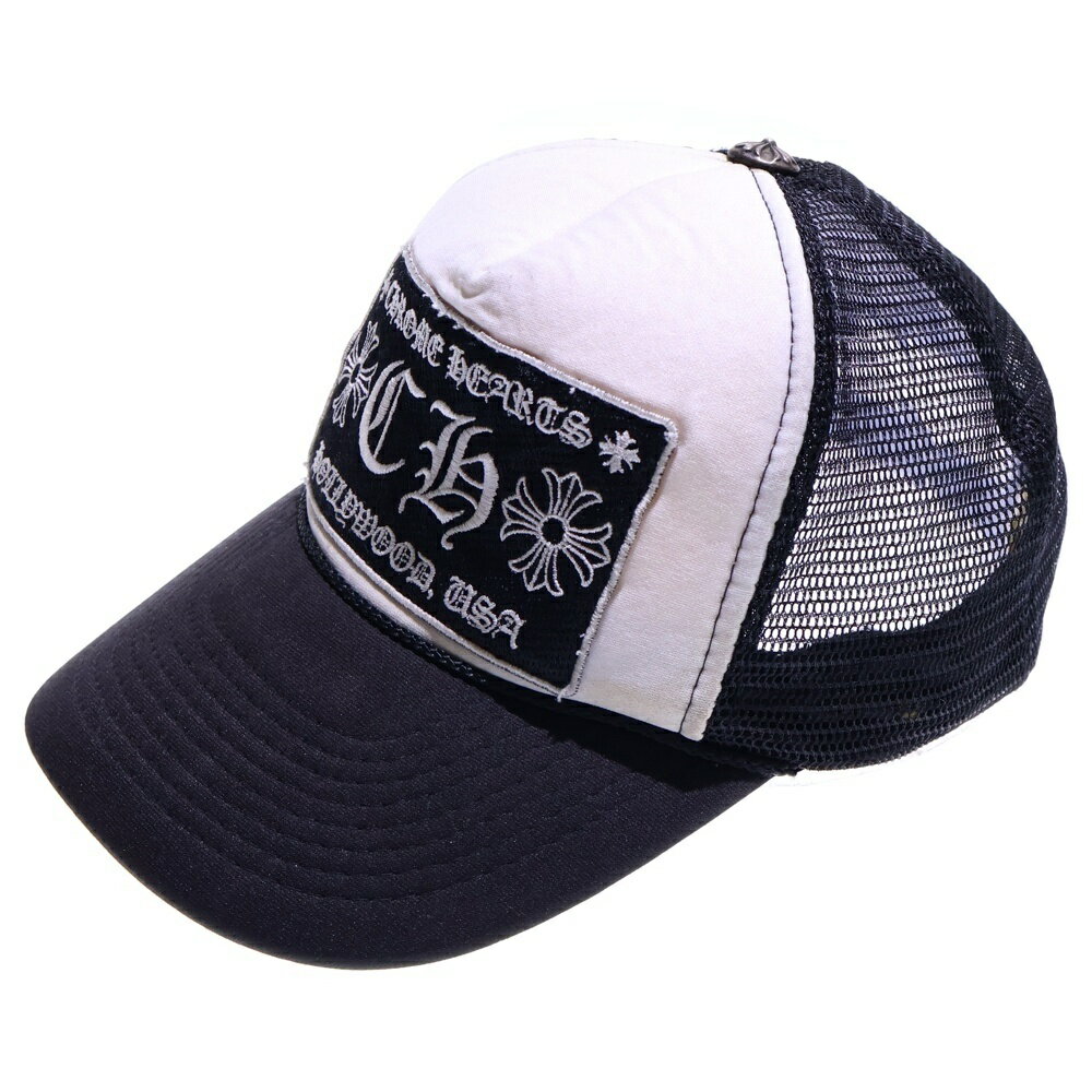 CHROME HEARTS(クロムハーツ) OLD TRUCKER CAP オールド CHパッチ メッシュトラッカーキャップ ブラック/ホワイト【中古】【程度B...