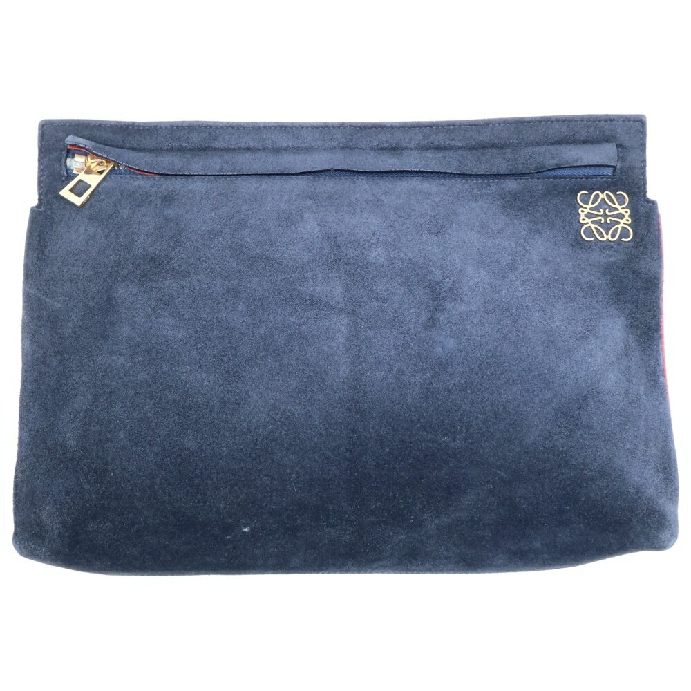 LOEWE(ロエベ) アナグラム レザー クラッチバッグ ブラック【中古】【程度B】【カラーブラック】【取扱店舗BRING京都河原町店】