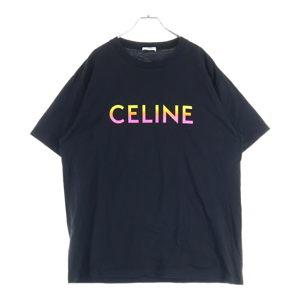 CELINE(セリーヌ) サイズ:L 22SS Gradient Logo Print Cotton Tee 2X10B671Q グラデーション ロゴ クル..