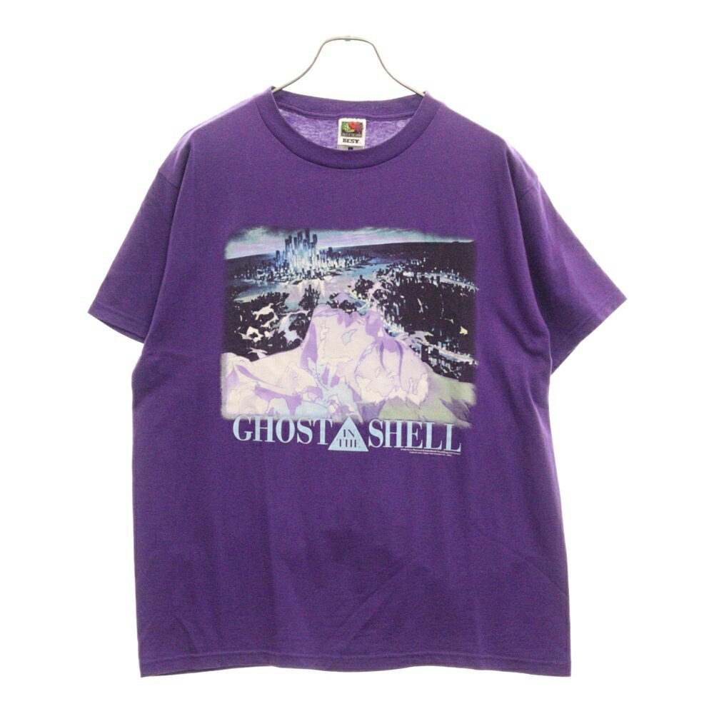 VINTAGE(ヴィンテージ) サイズ:L 90s GHOST IN THE SHELL 攻殻機動隊 MEMBRANE EXFOLIATION プリント半袖Tシャツ パープル【中古】【程度B】【カラーパープル】【取扱店舗WASTE_NOT名古屋店】