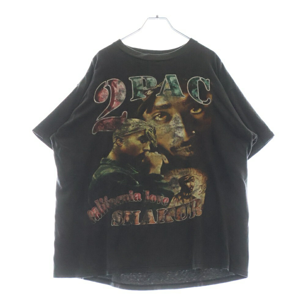 VINTAGE(ヴィンテージ) 90-00s 2PAC TEE ツーパック フロントプリント半袖Tシャツ カットソー ブラック【中古】【程度B】【カラーブラック】【取扱店舗AWESOME原宿店】