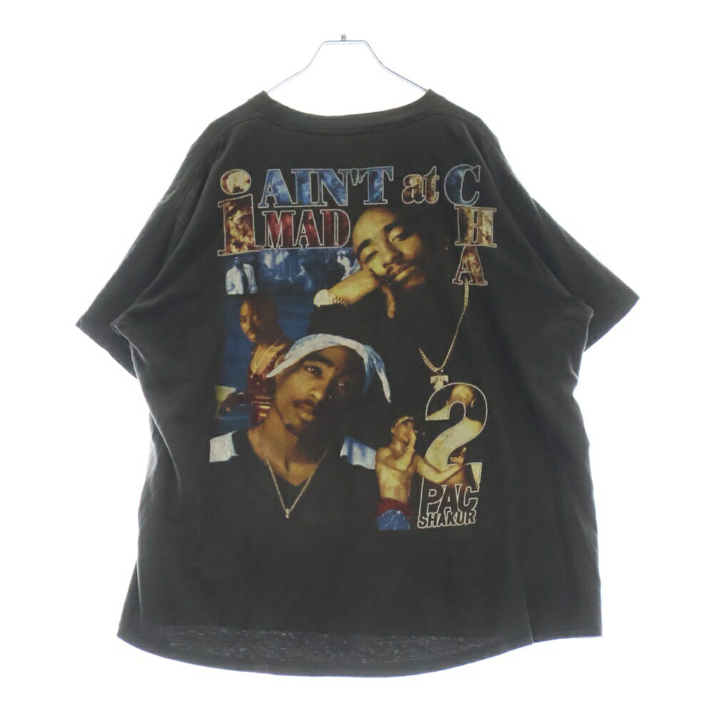 VINTAGE(ヴィンテージ) 90-00s 2PAC TEE ツーパック フロントプリント半袖Tシャツ カットソー ブラック【中古】【程度B】【カラーブラック】【取扱店舗AWESOME原宿店】