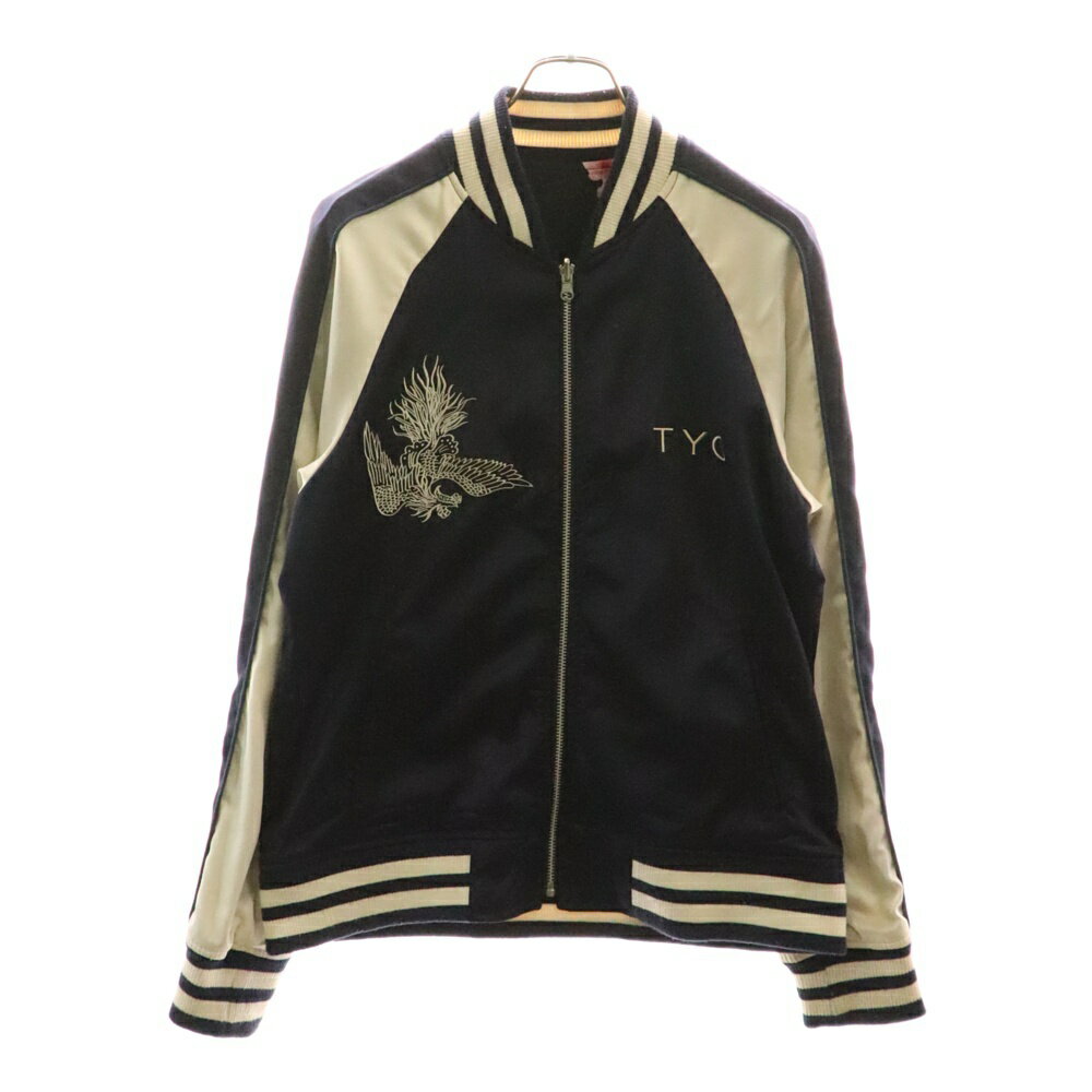 rovtski(ロフトスキー) サイズ:M リバーシブル フロント刺繍 バーシティジャケット スカジャン ネイビー 7016051201【中古】【程度B】【カラーネイビー】【取扱店舗BRING THRIFT CLOSET 幕張店】