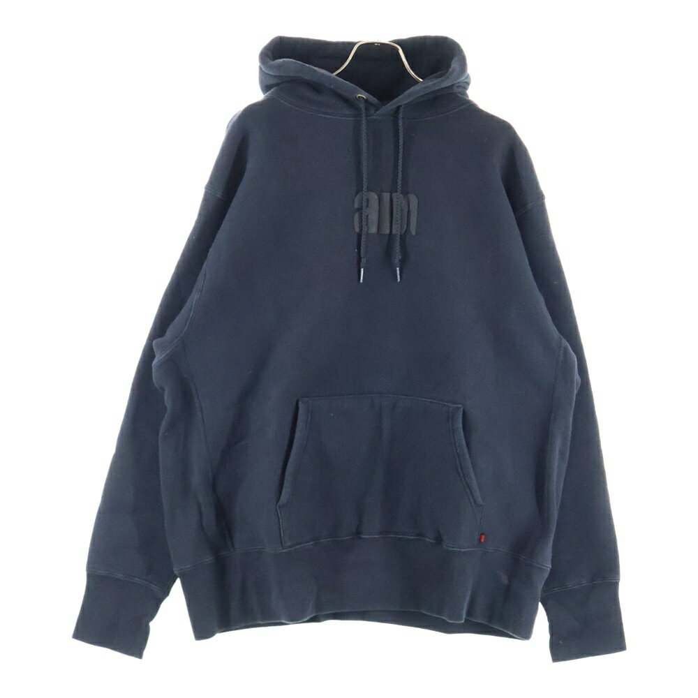 After Midnight(アフターミッドナイト) サイズ:XXL amロゴプリント プルオーバー スウェット パーカー ブラック【中古】【程度B】【カラーブラック】【取扱店舗BRING THRIFT CLOSET 幕張店】