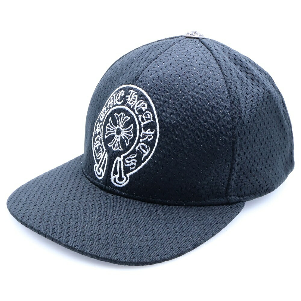 CHROME HEARTS(クロムハーツ) TRUCKER MESH BASEBALL CAP トラッカー メッシュキャップ ホースシュー 帽子 ブラック【中古...