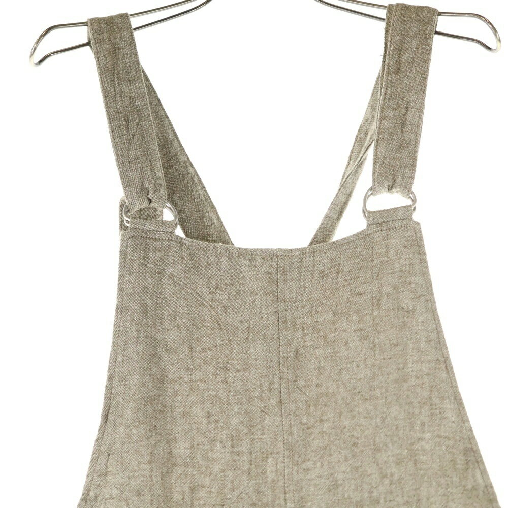 ISAMU KATAYAMA BACKLASH(イサムカタヤマバックラッシュ) サイズ:M 24SS LINEN OVERALLS リネンオーバーオール サロペット ベージュ 2112-03【中古】【程度B】【カラーベージュ】【オンライン限定商品】
