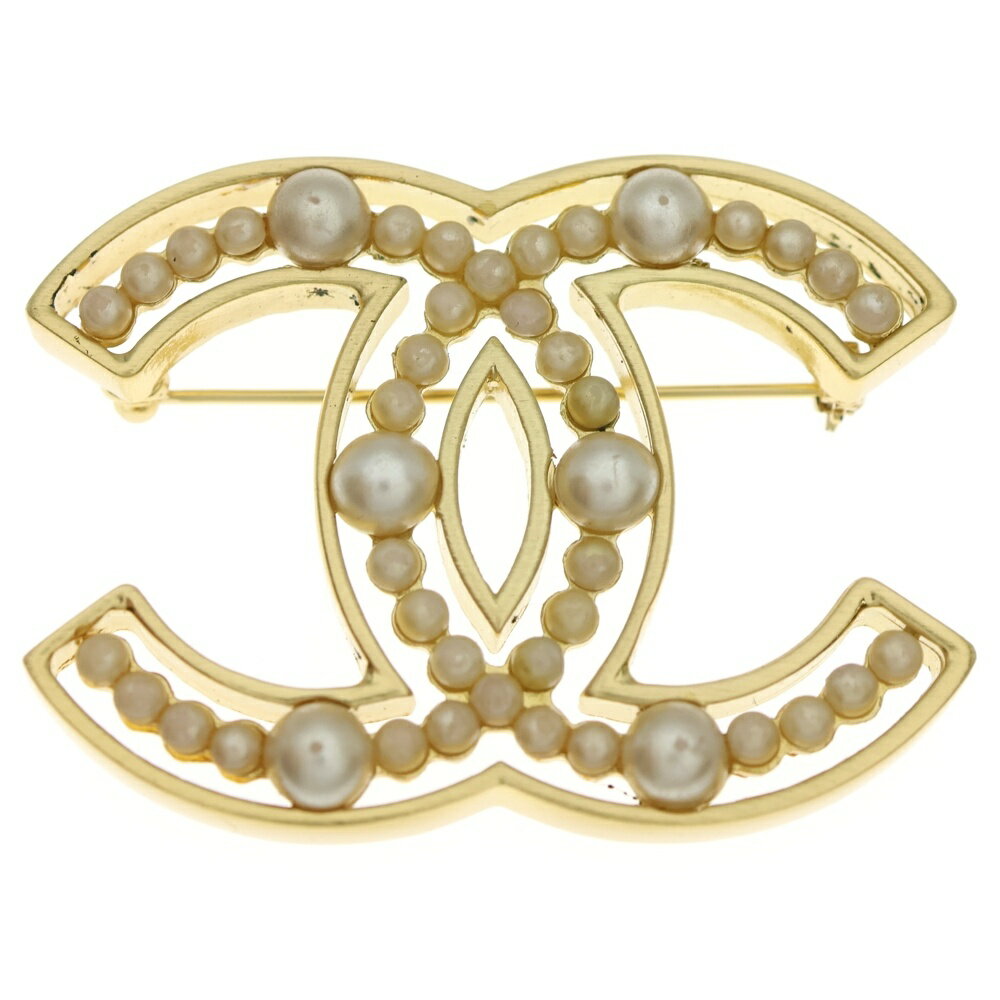 CHANEL(シャネル) ココマーク パールブローチ ゴールド GP パール モチーフ 02A【中古】【程度B】【カラーゴールド】【取扱店舗BRING京都河原町店】