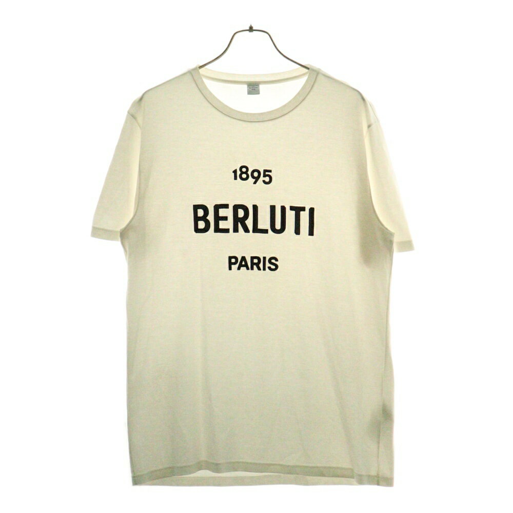 Berluti(ベルルッティ) サイズ:M ロゴ半袖Tシャツ R18JRS50JAEK ホワイト【中古】【程度B】【カラーホ..