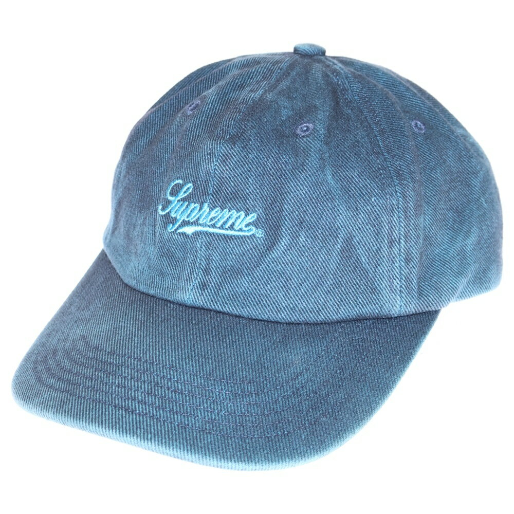 SUPREME(シュプリーム) 22SS Washed Twill 6-Panel Cap ウォッシュド ツイル 6パネルキャップ ブルー【中古】【程度B】【カ...
