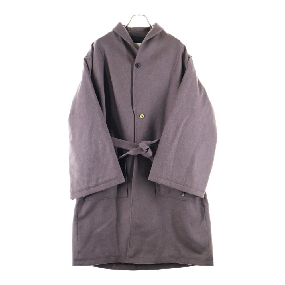 PRASTHANA(プラスターナ) サイズ:1 24AW LC1 ROBE COAT リサイクル ウール ジップスリーブ ステンカラー ローブ コート バーガンディー P-1904002A【新古品/中古】【程度S】【カラーレッド】【オンライン限定商品】
