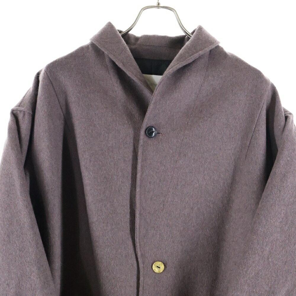 PRASTHANA(プラスターナ) サイズ:1 24AW LC1 ROBE COAT リサイクル ウール ジップスリーブ ステンカラー ローブ コート バーガンディー P-1904002A【新古品/中古】【程度S】【カラーレッド】【オンライン限定商品】