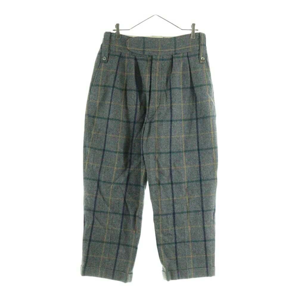 NEAT(ニート) サイズ:L ウールチェックパンツ グレー【中古】【程度B】【カラーグレー】【オンライン限定商品】