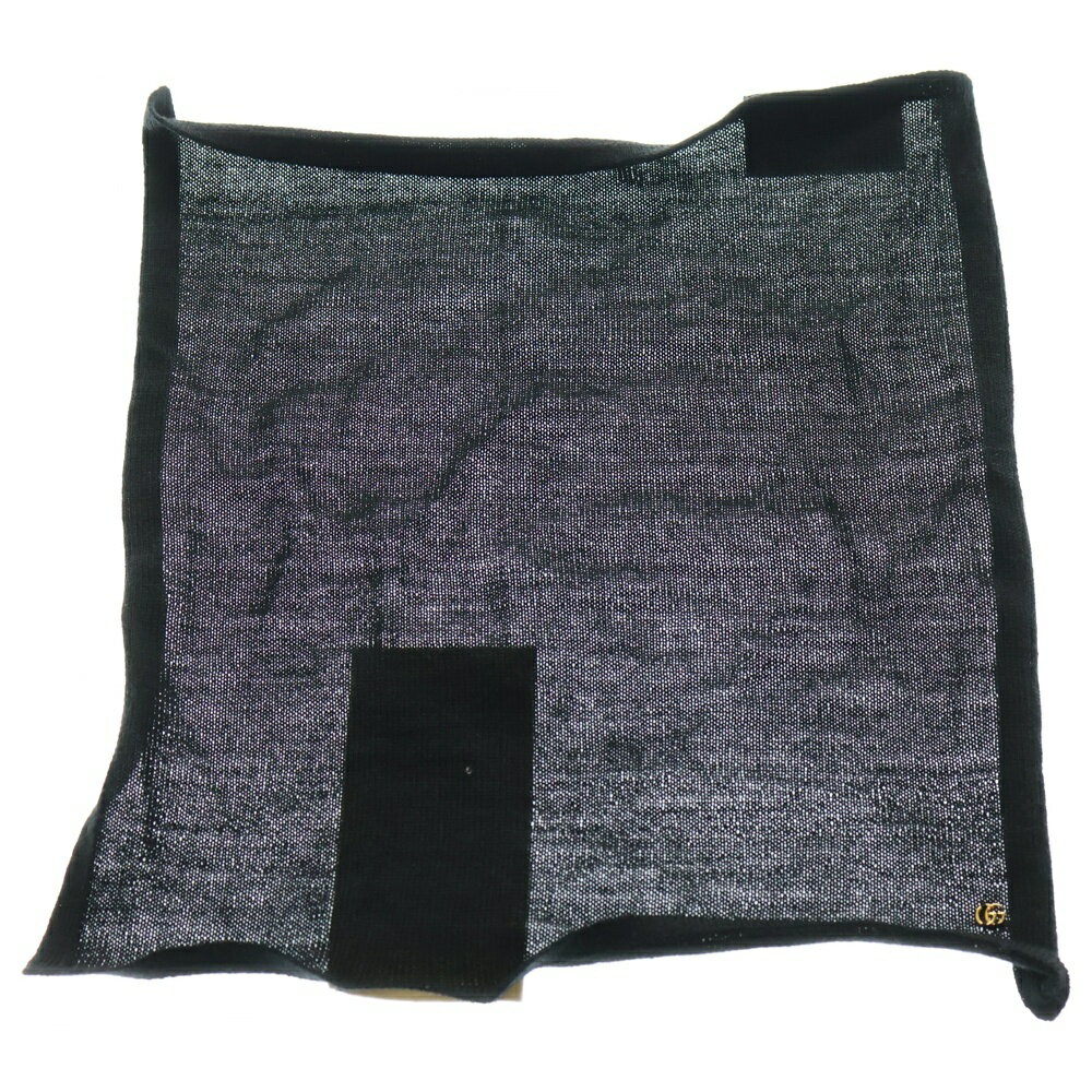 GUCCI(グッチ) Handkerchief GGロゴ ハンカチ ブラック 753508 4G332【新古品/中古】【程度S】【カラーブラック】【オンライン限定商品】