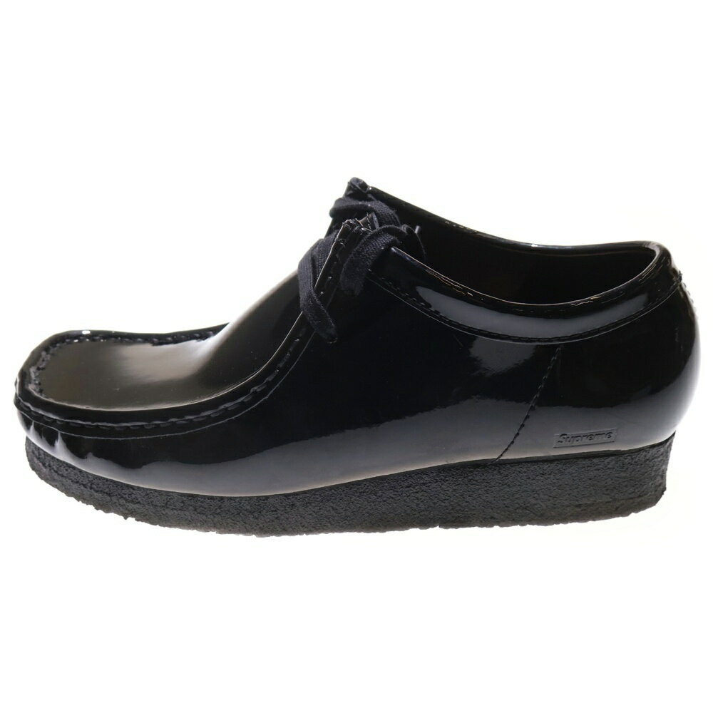 SUPREME(シュプリーム) サイズ:US8/26.0cm 25SS ×CLARKS PATENT LEATHER WALLABEE クラークス パテントレザー ワラビー ローカットシューズ US8/26.0cm 61713195【中古】【程度B】【カラーブラック】【取扱店舗BRING大宮店】