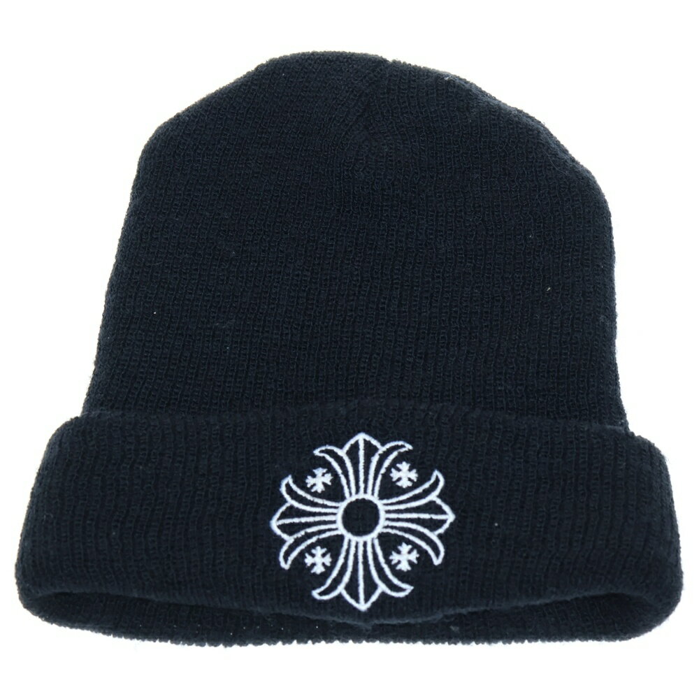 CHROME HEARTS(クロムハーツ) WOOL WATCH CAP CHプラス刺繍ウールビーニー ニット帽 ニットキャップ ブラック【中古】【程度B】【カ...