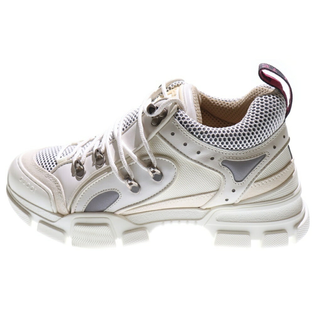GUCCI(グッチ) サイズ:7 FLASHTREK SNEAKER フラッシュ トレック スニーカー ホワイト 543162【中古】【程度B】【カラーホワイト】【オンライン限定商品】