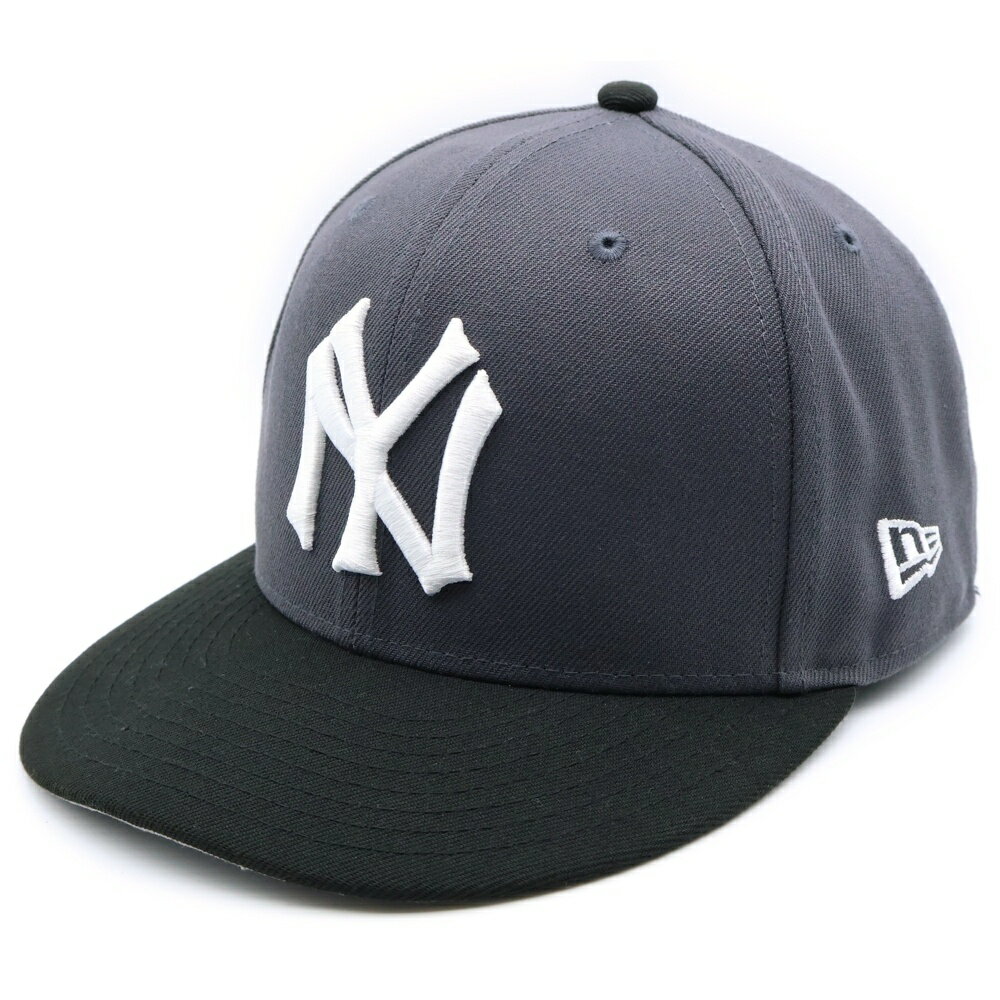 NEW ERA(ニューエラ) サイズ:7 1/8 Tha Cap別注 ニューヨークヤンキース 59FIFTY キャップ 帽子 ネイビー/ブラック【中古】【程度A...