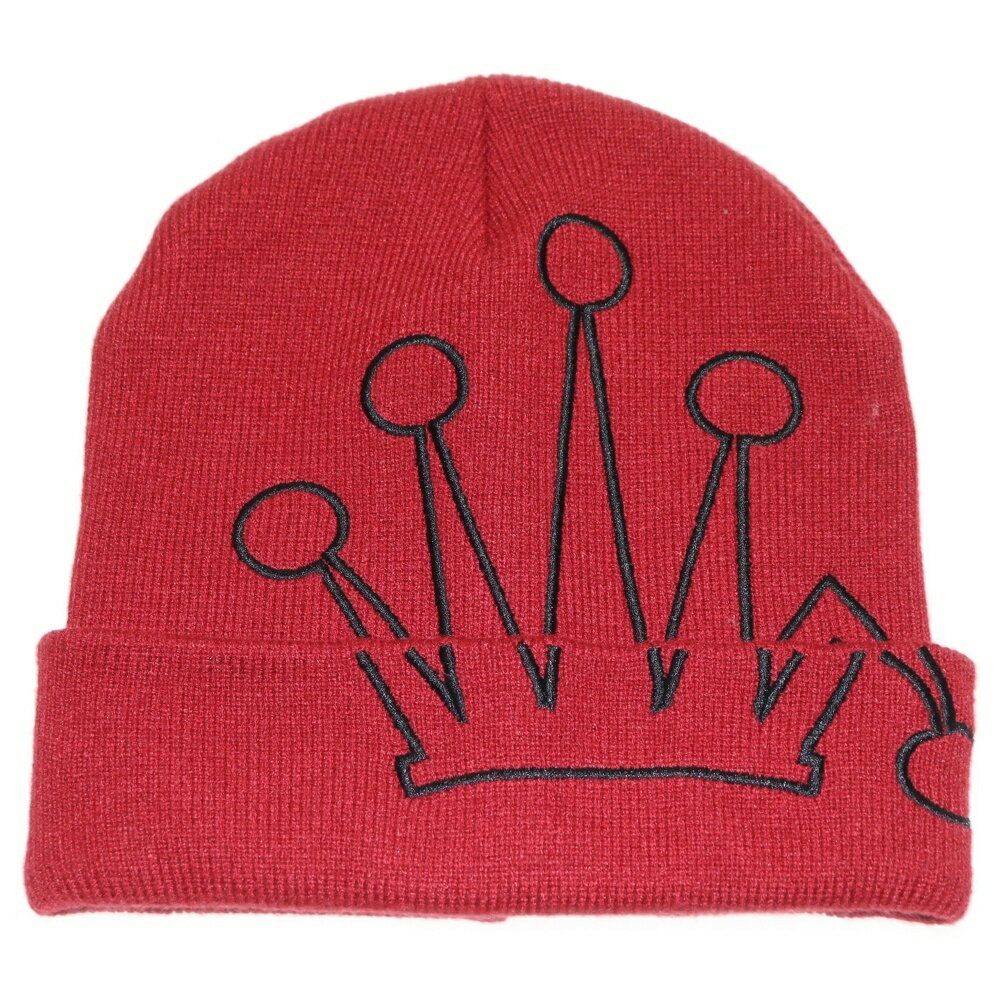 STUSSY(ステューシー) 24AW Cuff Beanie Crown 1321212 カフビーニークラウン ニット帽子 レッド【中古】【程度A】【カラーレッド】【取扱店舗BRING札幌店】