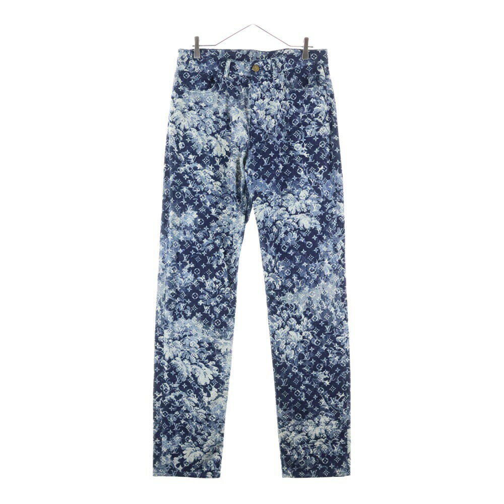 LOUIS VUITTON(ルイヴィトン) サイズ:31 21SS モノグラム タペストリー デニムパンツ ネイビー RM211M ..