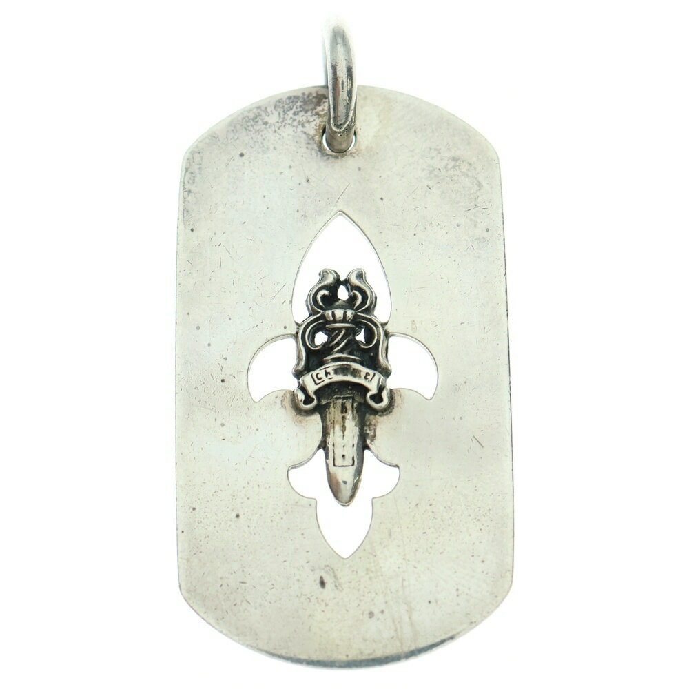 CHROME HEARTS(クロムハーツ) D/TAG LRG BS FLUER DAGGER/カットアウトフレア ダガー ドッグタグ ラージ シルバーネックレストップ【中古】【程度B】【カラーシルバー】【取扱店舗BRING京都河原町店】